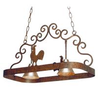Meyda Black 120246 - 32" Long Poulet 2 Light Pot Rack