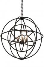 Meyda Black 174579 - 30"W Atom Enerjisi 6 LT Chandelier
