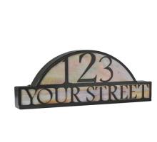 Meyda Black 18598 - 24.5" Wide Personalized Street Address Sign