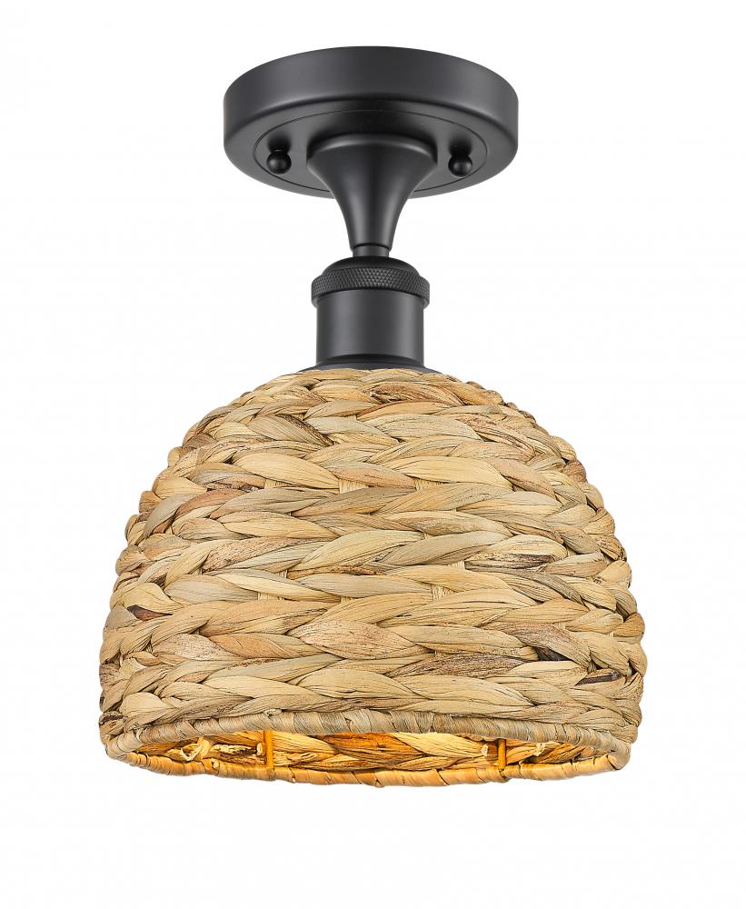 Woven semi flush mount light hotsell