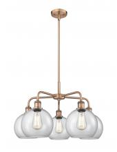 Innovations Lighting 516-5CR-AC-G122-8 - Athens - 5 Light - 26 inch - Antique Copper - Chandelier