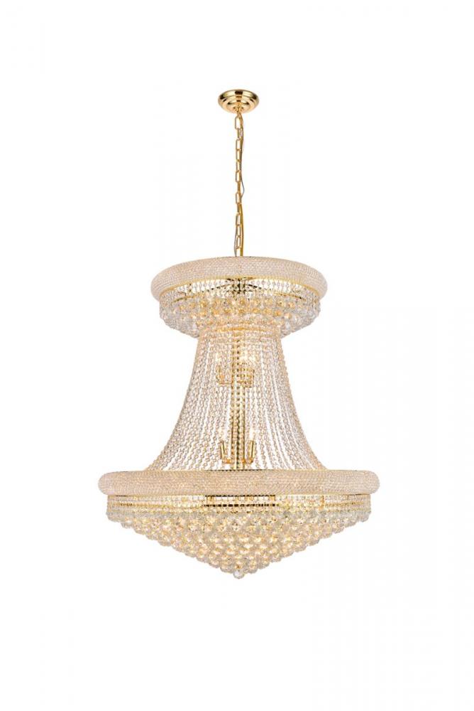 Primo 28 Light Gold Chandelier Clear Royal Cut Crystal 73ZJH